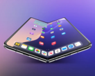 Неофициальный рендер слухов об iPhone Fold, в котором, по слухам, будет использоваться дисплей от Samsung. (Источник изображения: 9to5Mac)